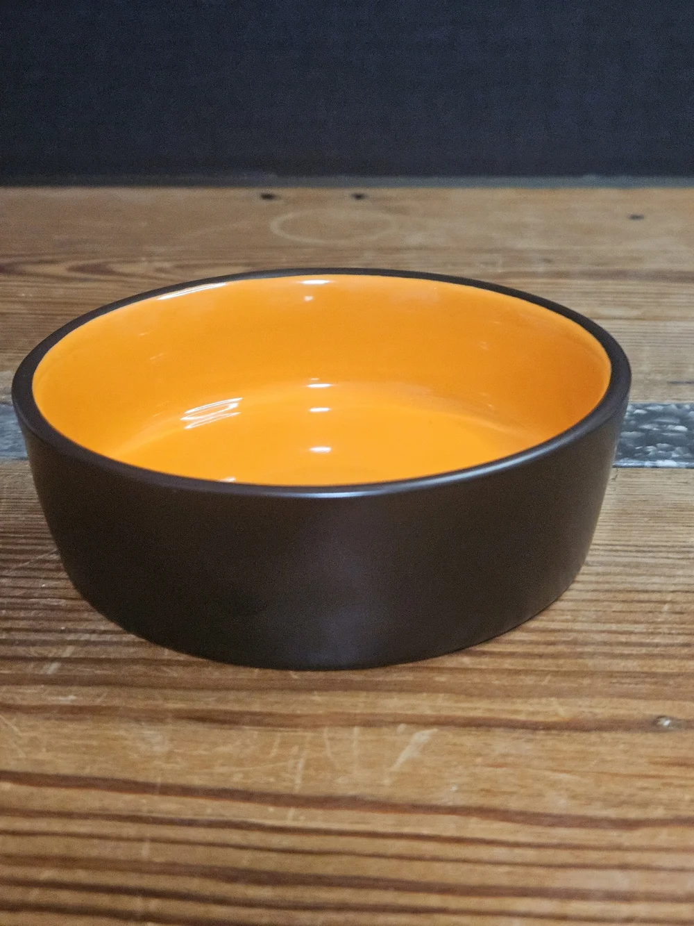 Rae Dunn Wicked Cute Orange and Black Ceramic Bowl